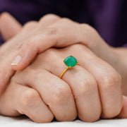 Eternal Flame Green Onyx Ring - Bombae Bling Jewels