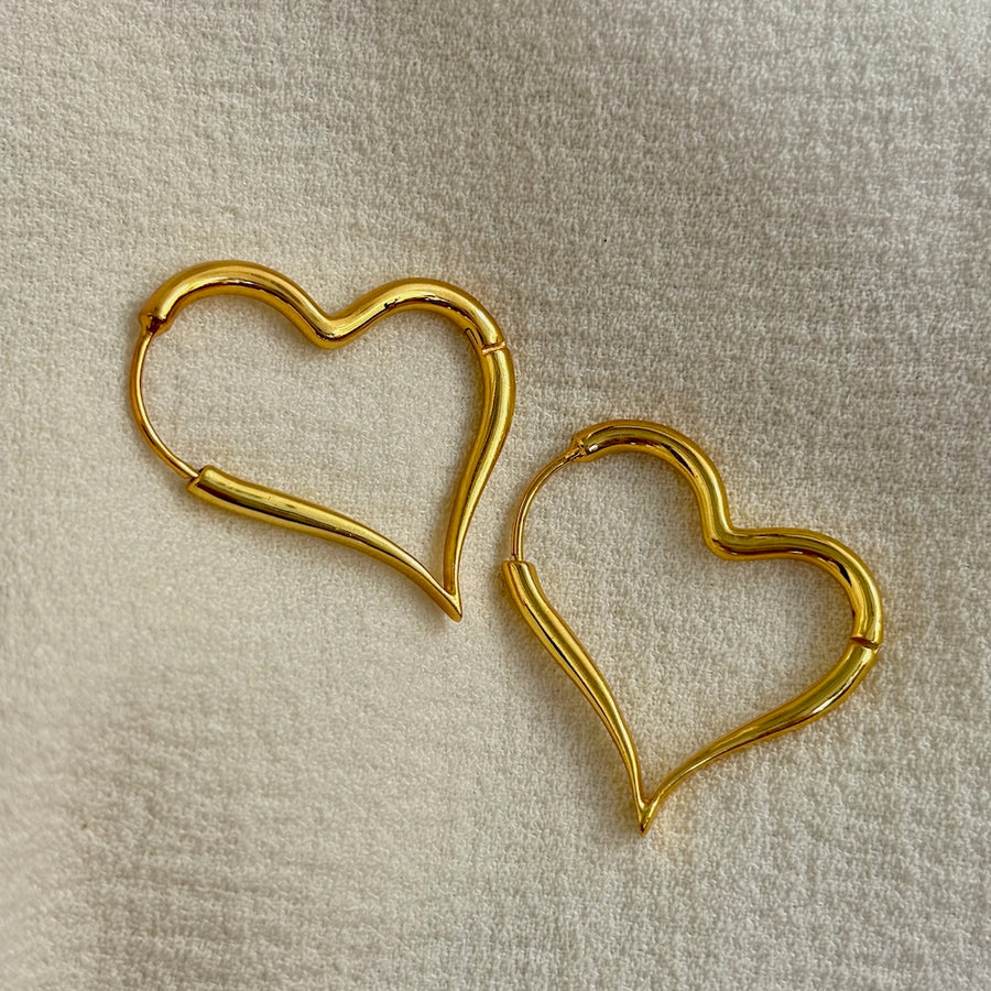 Wild Hearts hoops earrings - BombaeBlingJewels