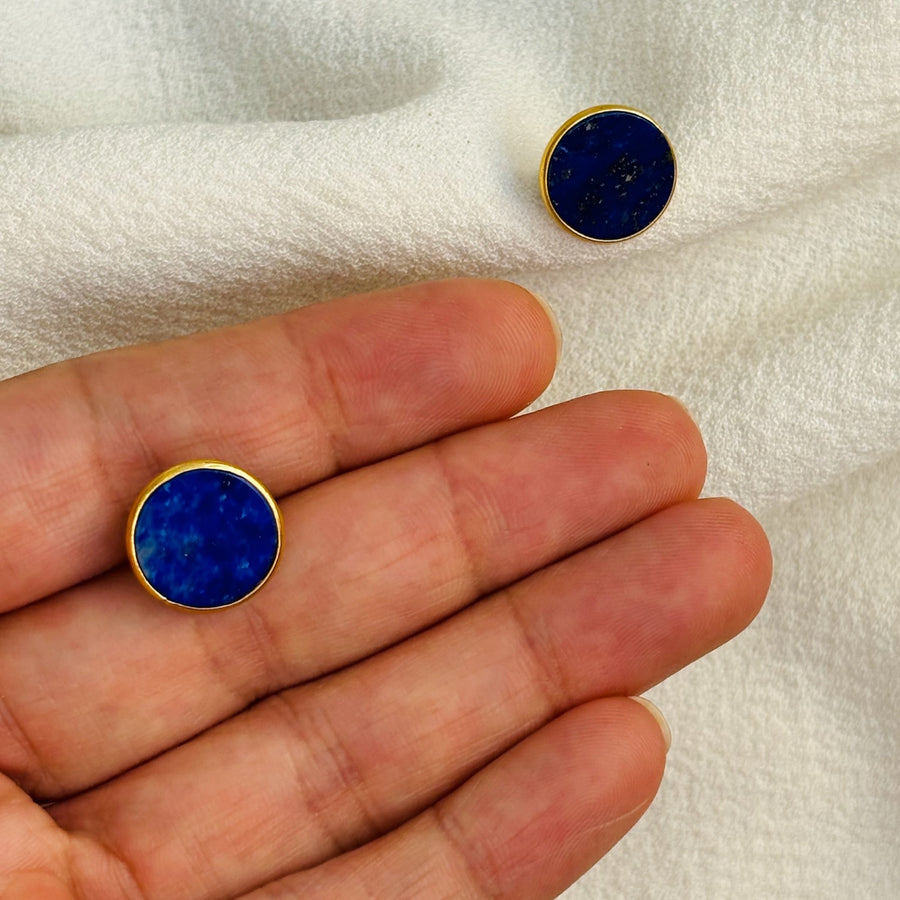 Starry Night Studs - Lapis Lazuli - BombaeBlingJewels