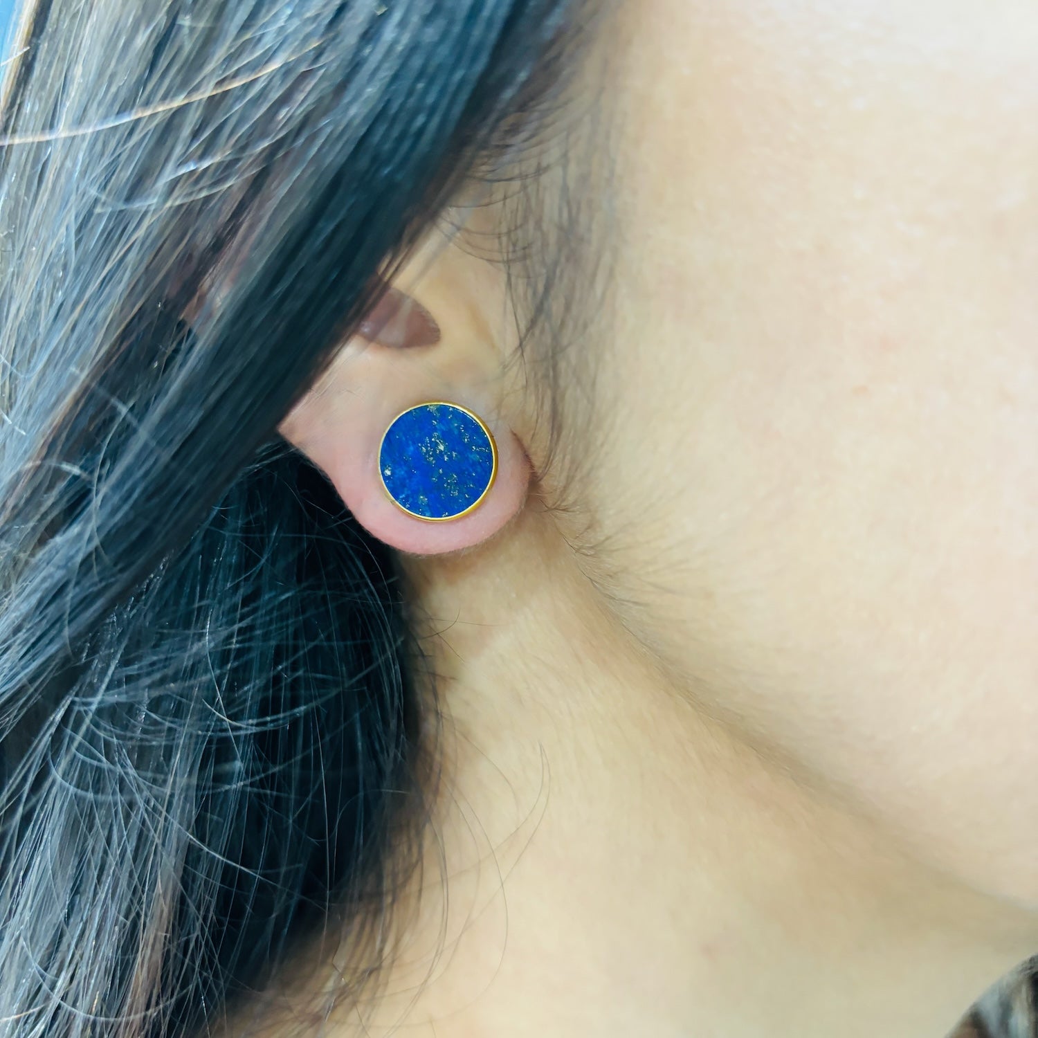 Starry Night Studs - Lapis Lazuli - BombaeBlingJewels